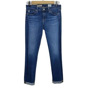 AG Adriano Goldschmied The Stilt Roll Up Jeans Womens 26 (28x26) Cigarette Denim
